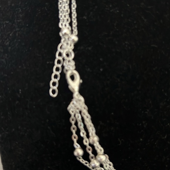 multilayer silver plated necklace four in one NWOT - Picture 12 of 12